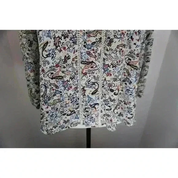 Collective Concepts Paisley Floral Blouse, Size MP - Picture 4 of 14